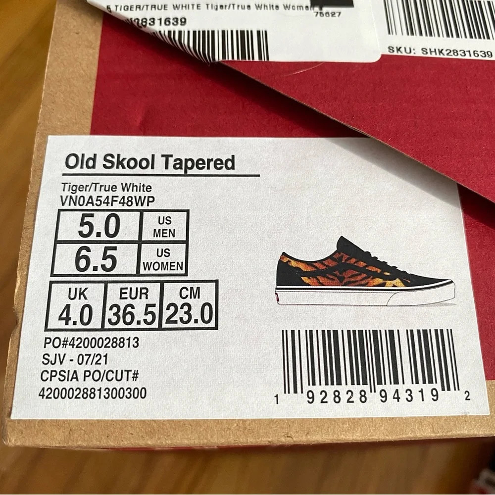Vans Old Skool Tiger Animal Print Women’s Sneakers